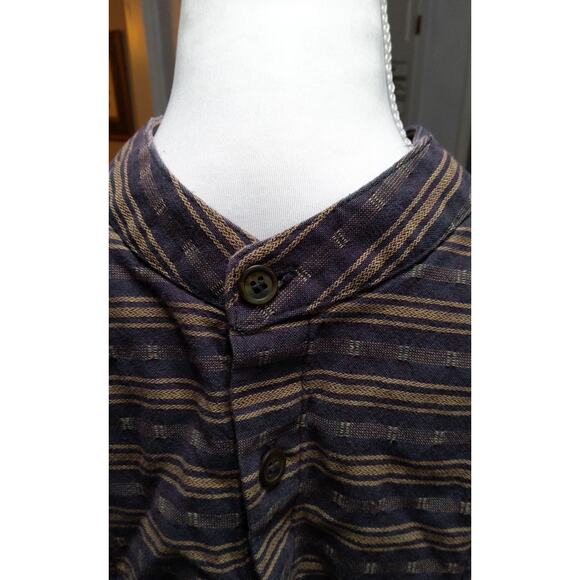 Vintage WAHMaker Frontier clothing Mens shirt XL Striped boho Western cotton USA - Picture 6 of 7